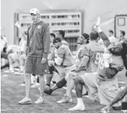  ?? LYNNE SLADKY, AP ?? Miami Dolphins head coach Joe Philbin walks on the field during an NFL football practice on Nov. 6 in Davie, Fla.