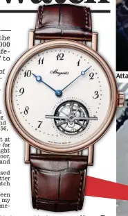  ??  ?? Above: Ab Th The Breguet watch Right: The trio of thugs flee
Attack: Atta Bo Khan and wife Karen in London shortly before the violent robbers struck