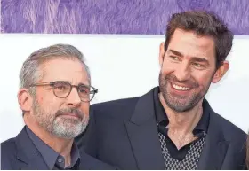  ?? MIKE COPPOLA/GETTY IMAGES ?? Steve Carell, left, John Krasinski attend the New York premiere of “IF” on May 13.