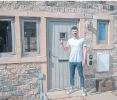  ?? ?? HOME SWEET HOME: Luke Brooker is delighted with his home bought with the first-time buyer discount. His one-bedroom house in Shepley should have been £171,000 but with the discount it was £134,000.