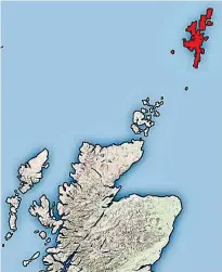  ??  ?? Far flung: Shetland, in red, mapped correctly