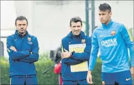  ?? FOTO: MONTILLA ?? JUan Carlos Unzué y Neymar coincidier­on en el Barça en la etapa de Luis Enrique