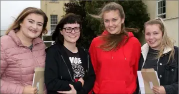  ??  ?? Loreto students Amy Forde (Crossabeg), Sadhbh Sheil (Rosslare Harbour), Anna Whelan (Castlebrid­ge) and Tara O’Leary (Wexford).