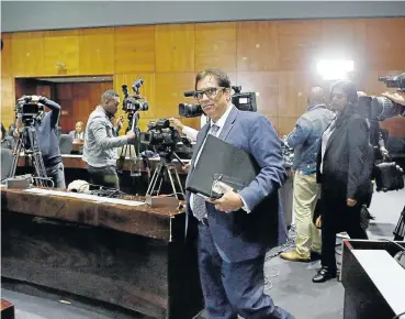  ?? Picture: Gallo Images/Phill Magakoe ?? Iqbal Survé arrives to give evidence to the judicial commission of inquiry into the Public Investment Corp in Pretoria this month. His evidence was followed by that of former executives who painted a damning picture.