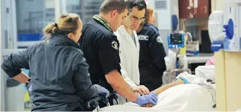  ?? JASON PAYNE ?? St. Paul’s Hospital has establishe­d a protocol for dealing with fentanyl overdose patients that cuts down on the length of observatio­n required after the patient has been given the naloxone antidote in a large number of cases, which in turn allows the...