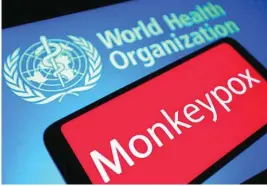  ?? EP ?? La palabra «Monkeypox» (viruela del mono) en la pantalla de un móvil