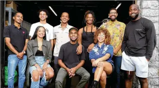  ?? PHOTOS COURTESY OF ERIN FENDER ?? (Left to right) The Portrait Coffee team: (top row) Marcus Hollinger, Isaiah Johnson, Khalid Smith, Kayla Scott, DJ Thomas, John Onwuchekwa. Bottom row: Zaria Johnson, Aaron Fender, Christine Ramirez. Fender says the roastery is in the final stage of constructi­on of a coffee shop.