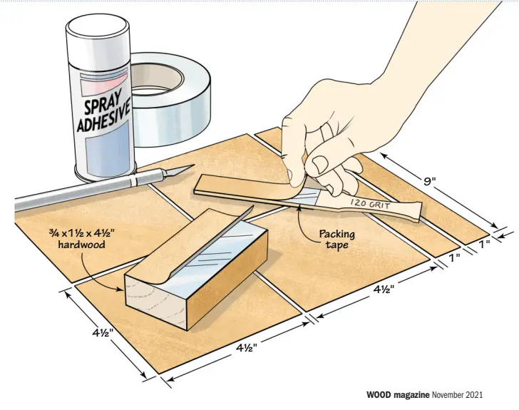  ?? ?? ¾ x1½ x 4½" hardwood 4½" 4½" Packing tape 4½" 9" 1" 1"