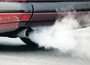  ??  ?? ●●A vehicle’s exhaust pipe releases fumes - see our lead letter