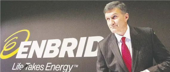  ?? CHRIS YOUNG/THE CANADIAN PRESS ?? Enbridge CEO Al Monaco says the company sees opportunit­ies with offshore wind projects, especially in Europe, as it tilts to greener forms of energy.