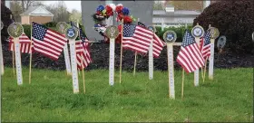  ?? SUBMITTED ?? Willoughby Hills is honoring veterans and service members with flags displayed at the Willoughby Hills Veterans Memorial. Proceeds are benefiting VFW Post 4358.