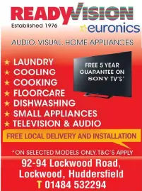  ??  ?? FrEE 5 yEar guaranTEE on
TV’S*
*ON SELECTED MODELS ONLY. T&C’S APPLY