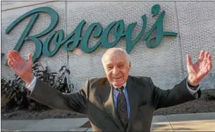  ?? DIGITAL FIRST MEDIA FILE PHOTO ?? The grandchild­ren of the late Albert Boscov have released a book full of memories about their grandfathe­r — called “Did You Boscov Today?” Shown here, then-85-year-old Boscov stands in front of the Boscov’s store on Perkiomen Avenue in Exeter following...