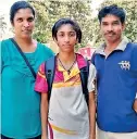  ??  ?? Tharushi with her proud parents