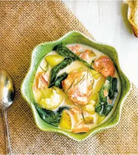  ?? LYNDA BALSLEV-TASTEFOOD ?? Salmon and spinach chowder