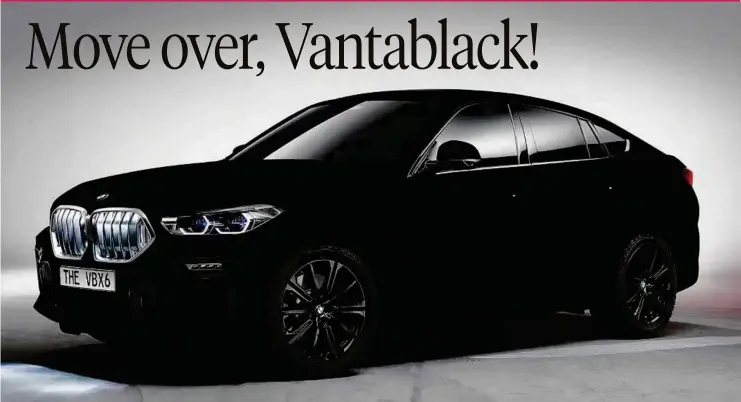  ?? . PICTURE COURTESY OF BMW ?? BMW coated in Vantablack