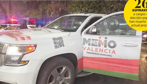  ?? ADID JIMÉNEZ/EL SOL DE MORELIA ?? El candidato
Memo Valencia suspendió su campaña en Morelia, luego del ataque del sábado