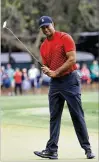  ?? SAM GREENWOOD / GETTY IMAGES ?? “I believe my game is progressin­g,” Tiger Woods said after finishing in a tie for second Sunday.