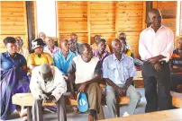  ?? ?? Oliver Chokera (standing) is accused of wizardly by the family members. — Pictures: Tinai Nyadzayo