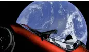  ??  ?? The car was sent into space as part of the payload for SpaceX’s Falcon Heavy test flight on February 6.