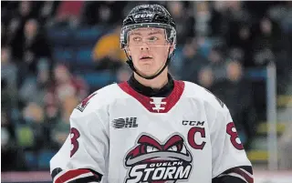  ?? THE CANADIAN PRESS ?? As of Thursday, Cam Hillis was tied for 10th in OHL scoring with 15 goals and 56 points.