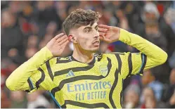  ?? ?? Following his slow start to the campaign, German internatio­nal Kai Havertz has started to hit form for Arsenal after his big-money arrival from Chelsea.