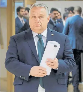  ?? AFP ?? Ultranacio­nalismo. Viktor Orban, primer ministro de Hungría.