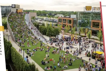  ?? ?? Titletown, the mixed-use area west of Lambeau Field, is managed by Title Developmen­t, the Green Bay Packers’ real estate developmen­t arm.