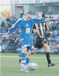  ??  ?? Liam Hatch scores for Posh against Barnet in 2008.