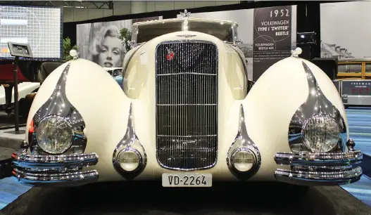  ?? NICHOLAS MARONESE/DRIVING ?? Jim Patterson’s 1937 Cadillac V16 turned heads at the Art &amp; the Automobile installati­on at the 2019 Canadian Internatio­nal Auto Show in Toronto.