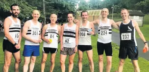  ??  ?? Cheltenham Harriers at the Bugatti 10k road race