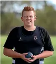  ??  ?? Manawatu shot putter Jack Lewer won a gold medal at the world junior Para athletics championsh­ips.