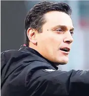  ??  ?? AC Milan coach Vincenzo Montella