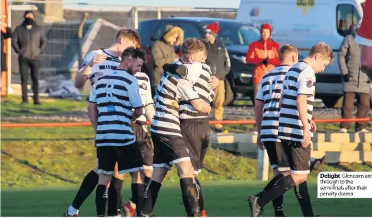  ?? ?? Delight Glencairn are through to the semi-finals after their penalty drama