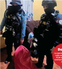  ?? ?? OPERATIVO. La pareja fue encontrada en el sitio del allanamien­to custodiand­o el cargamento de droga hallada en una vivienda.