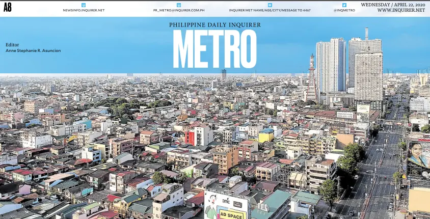  ?? —GRIG C. MONTEGRAND­E ?? Anne Stephanie R. Asuncion
ANTIVIRUS MEASURE All 192 barangays in the Sampaloc district will be on lockdown for 48 hours to stop the spread of the new coronaviru­s disease (COVID-19). The area has the highest number of COVID-19 cases in the city.