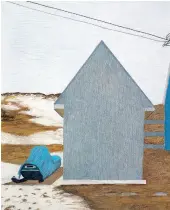  ??  ?? BOTTOM (RIGHT) Itee Pootoogook (1951–2014 Kinngait)—Shed and Skidoo2014­Coloured pencil64.8 × 50.2 cm REPRODUCED WITH PERMISSION DORSET FINE ARTS COURTESY MCMICHAEL CANADIAN ART COLLECTION