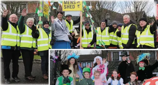  ??  ?? ABOVE: The Sliabh Luachra Men’s Shed Group with Miss Kerry South Denise Hickey took part in the Rathmore parade.