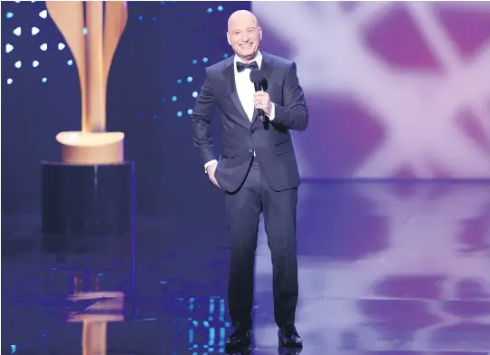  ?? PHOTOS: PETER POWER/THE CANADIAN PRESS ?? “This is a thrill for me to do something right here at home. I love coming home to Canada,” Canadian Screen Awards host Howie Mandel said.