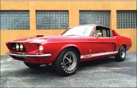  ??  ?? Colin Comer’s restored Shelby GT350 will be on display Sunday at the Masterpiec­e.