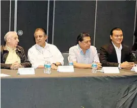  ?? ESPECIAL ?? EL CÓNCLAVE. Arturo Núñez, Jesús Ortega, Héctor Bautista y Juan Zepeda, ayer en la reunión del CEN del PRD.