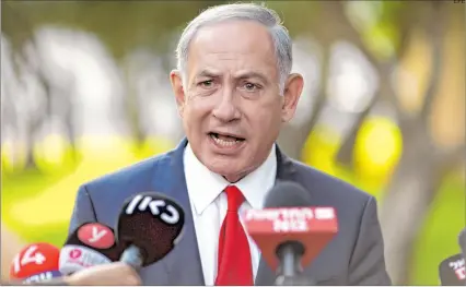  ?? ?? Guerra. El primer ministro, Benjamín Netanyahu, indicó que no cesarán con su ofensiva contra Hamás.