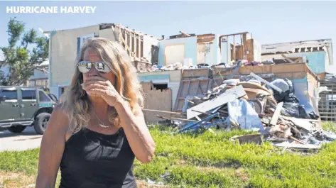  ?? COURTNEY SACCO, USA TODAY NETWORK ?? Michele Green’s company was destroyed by Hurricane Harvey in Rockport, Texas, which received some of the worst damage from the Category 4 storm that roared ashore in August.