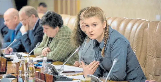  ?? EFE ?? Otros tiempos. Imagen de archivo sin fechar de Maria Butina, la agente encubierta rusa que fue detenida en Estados Unidos el pasado julio.