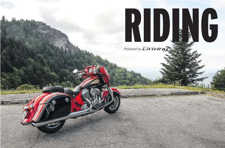  ?? — INDIAN MOTORCYCLE­S FILES ?? It’s art deco-attractive, but the 2017 Indian Chieftain also rewards riders with a 1.8-litre — thoroughly modernized — V-twin monster.