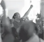  ?? D. ROSS CAMERON/ STAFF ?? Protesters rally at the Oakland offices of a residentia­l property manager whose rent increases, they say, are helping to force longtime residents out of the city. Oakland is closing in on overtaking Boston as the thirdmost expensive rental market in...