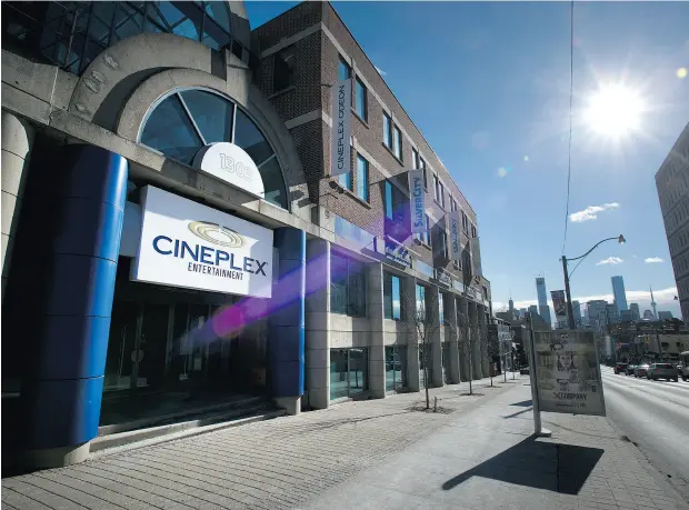  ?? PETER J. THOMPSON / NATIONAL POST FILES ?? Cineplex’s buyback filing comes after a fall in the company’s share price following a rough summer at the box office for the movie theatre industry.