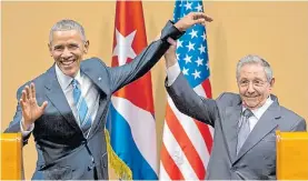  ?? AFP ?? Juntos. Barack Obama y Raúl Castro en marzo de 2016 en Cuba.