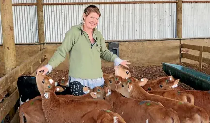  ??  ?? Mid-Canterbury dairy farmer Sara Russell: virtually none of their calves are sold as bobbies.