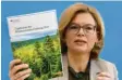  ?? Foto: dpa ?? „Unsere Wälder sind krank“, sagte Land‰ wirtschaft­sministeri­n Julia Klöckner. Sie will den Wald wieder aufpäppeln las‰ sen.